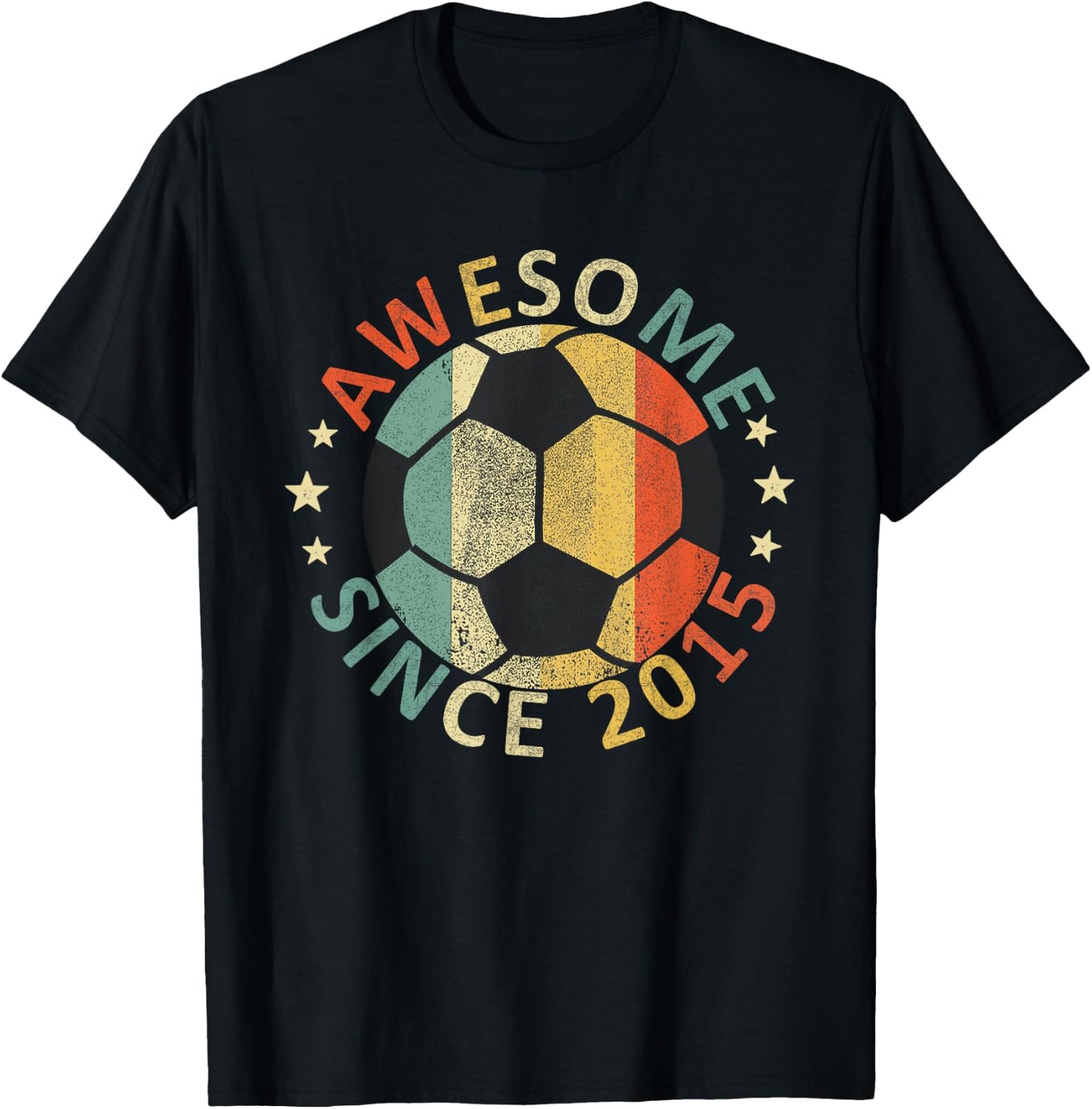 Soccer Player Awesome Since 2015 T-Shirt - T-Shirt | Black
