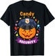 Candy Security Halloween Party Costume Police Funny T-Shirt - T-Shirt | Black