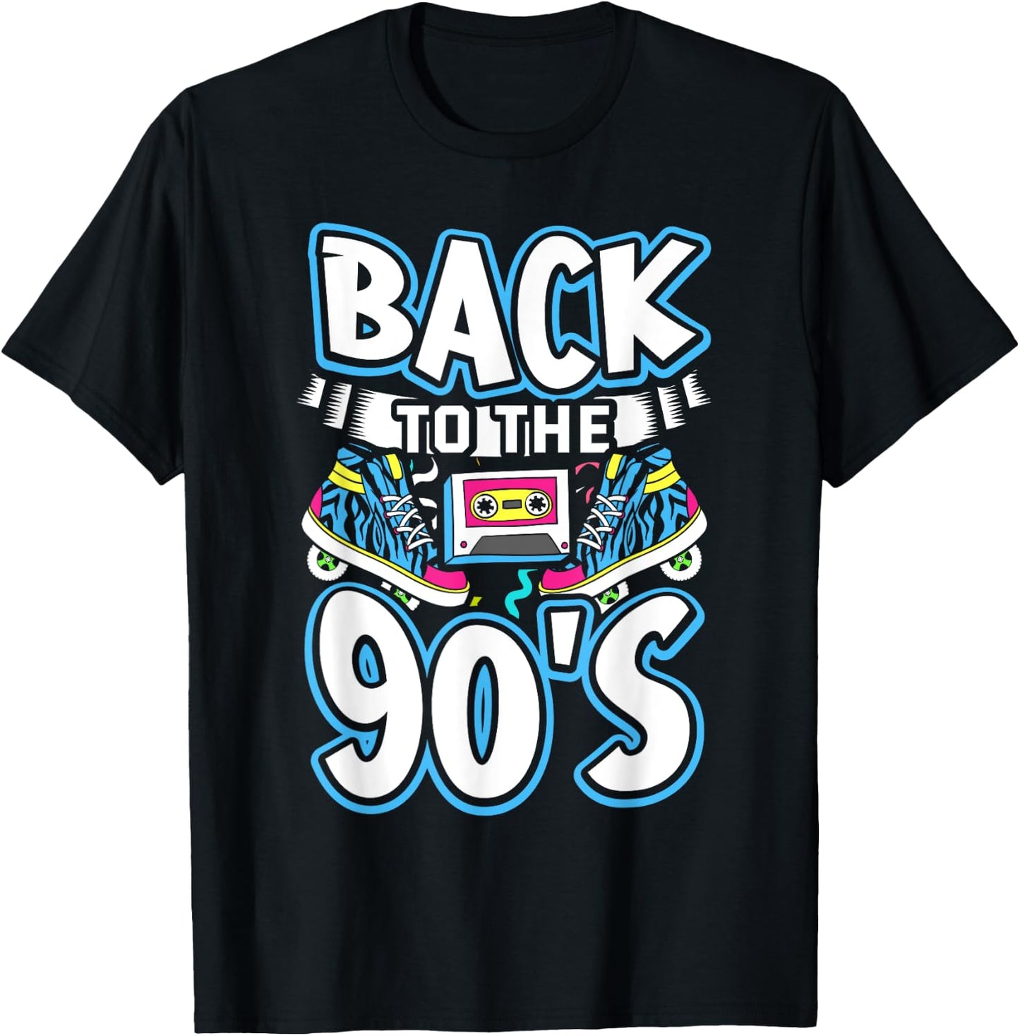 90s Party Outfit , 90's Costume Men T-Shirt - T-Shirt | Black