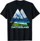 Switzerland Switzerland Nature Alps Mountains T-Shirt - T-Shirt | Black