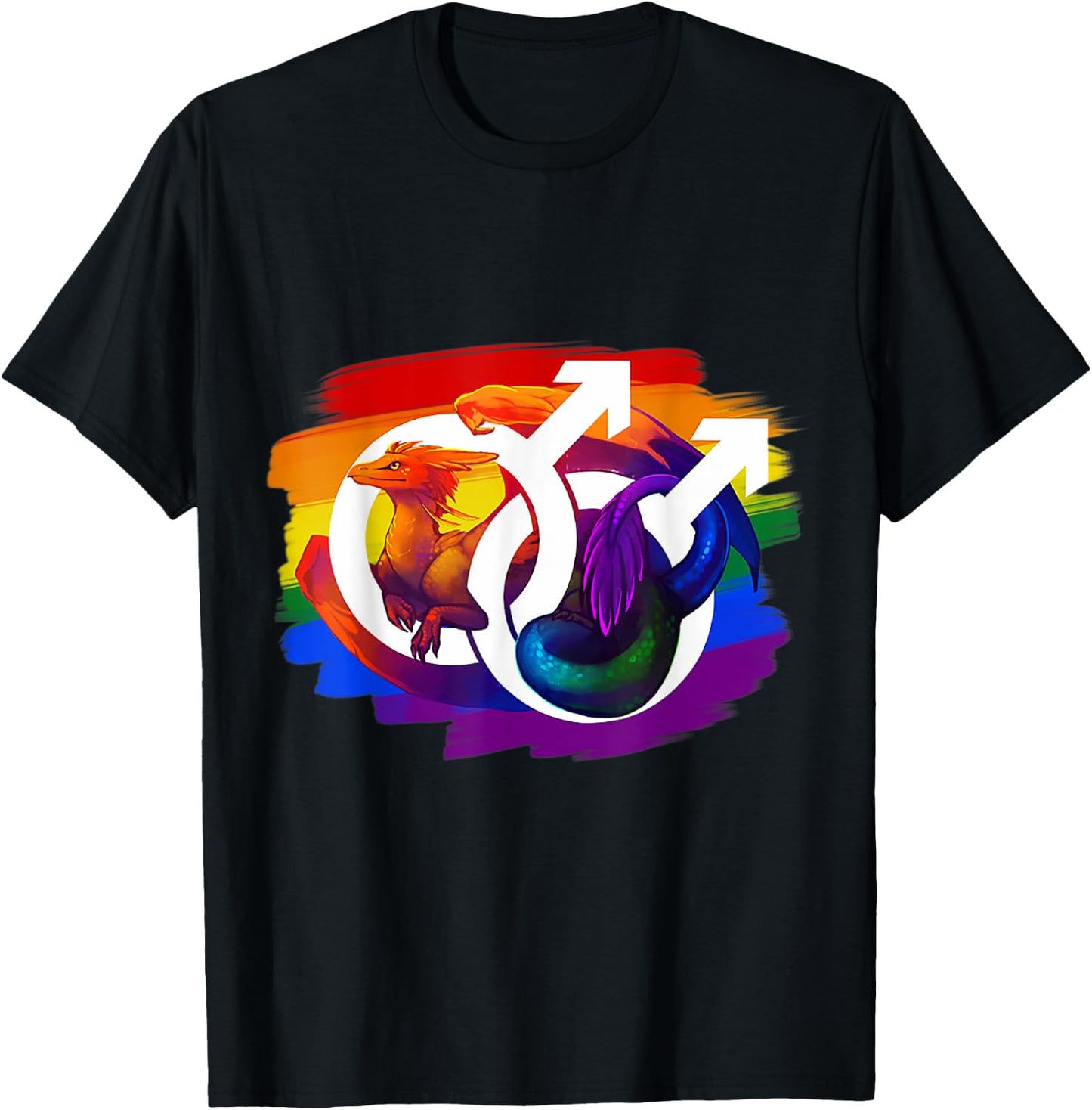 Dragon Gay Symbol T-Shirt - T-Shirt | Black