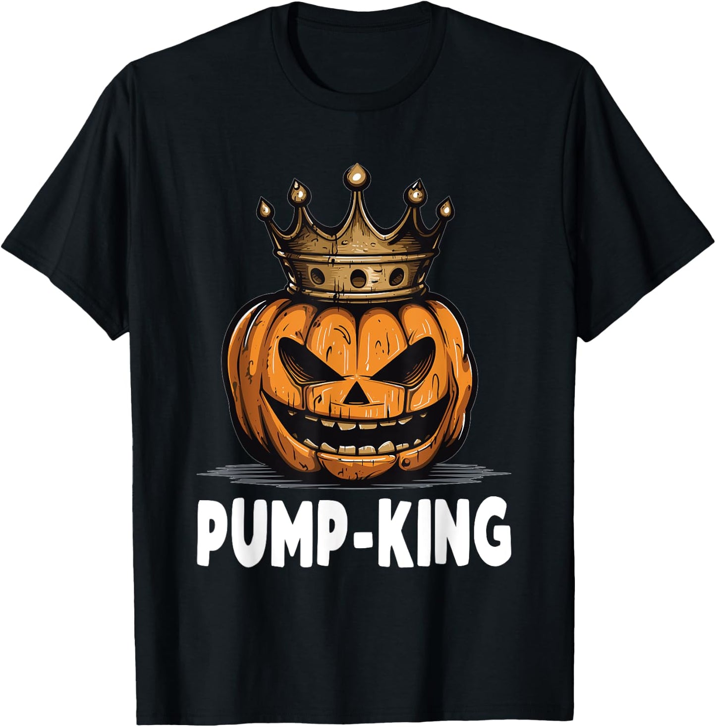 Pump King Couple Matching Halloween Outfits T-Shirt - T-Shirt | Black