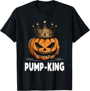 Pump King Couple Matching Halloween Outfits T-Shirt - T-Shirt | Black