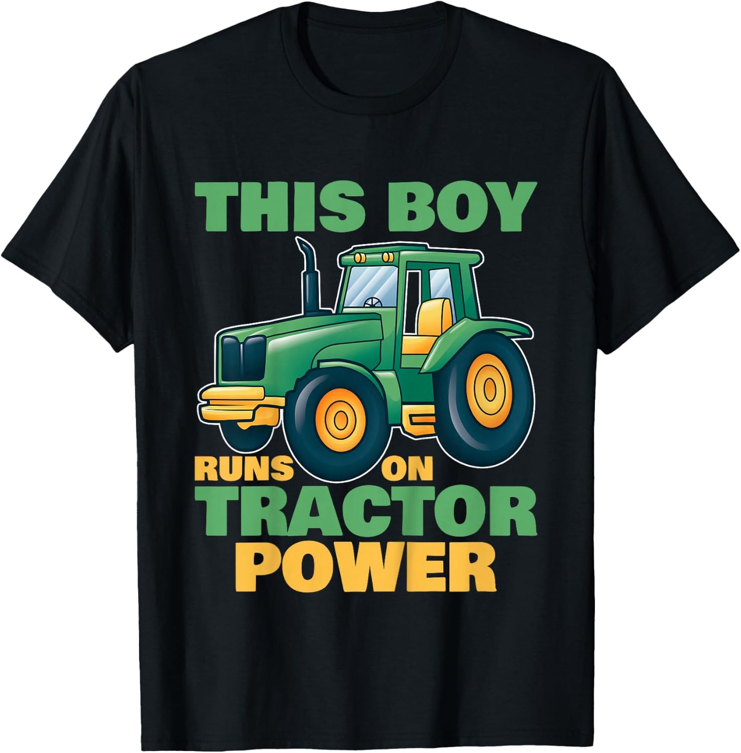 Kids Tractor | Toddler Tractors | Boys Tractor T-Shirt - T-Shirt | Black