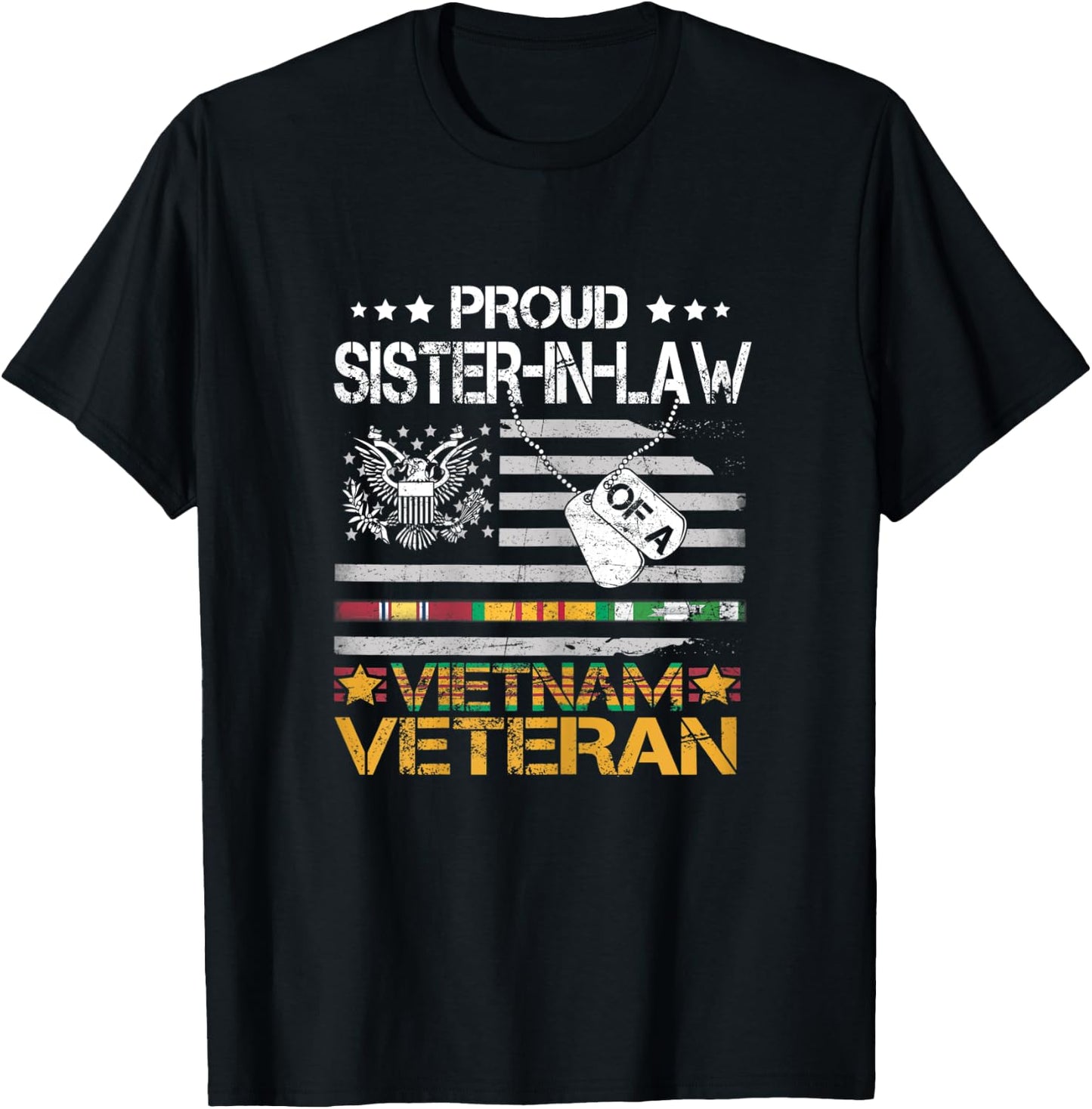 Proud Sister-In-Law Of Patriotic US Army Vietnam Veteran Women T-Shirt - T-Shirt | Black