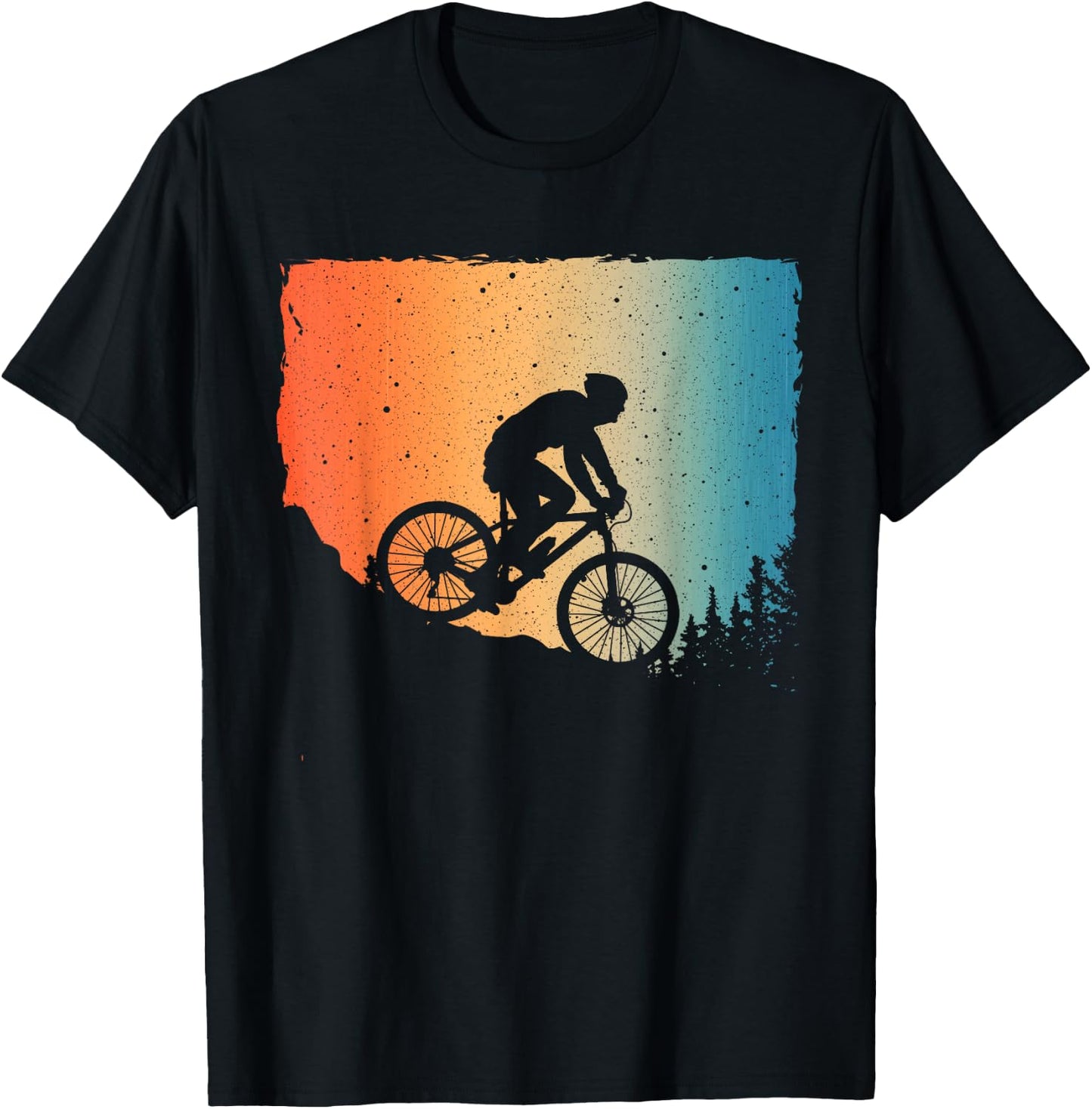 Funny Mountain Biking Design Women Mountain Bike T-Shirt - T-Shirt | Black