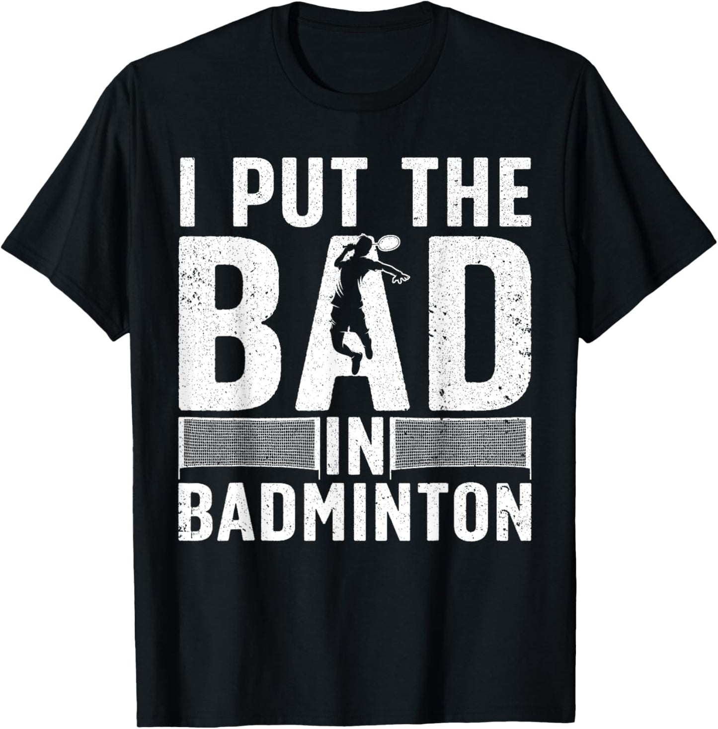 Funny Badminton Art Women Shuttlecock Sport Player T-Shirt - T-Shirt | Black