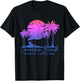 Carolina Beach North Carolina Vintage Sunset Surfer Retro T-Shirt - T-Shirt | Black