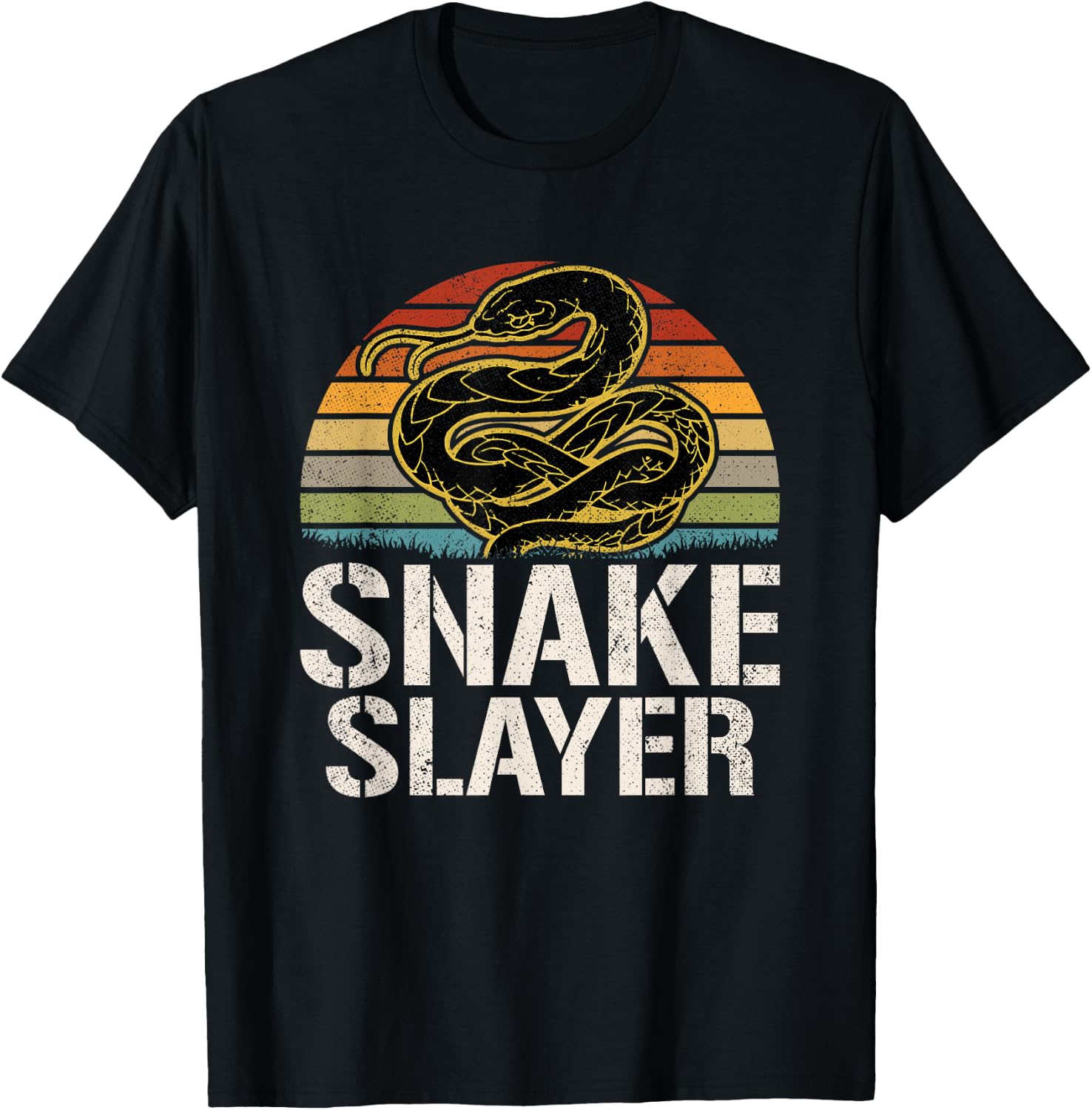 Snake Slayer Snake Hunter T-Shirt - T-Shirt | Black