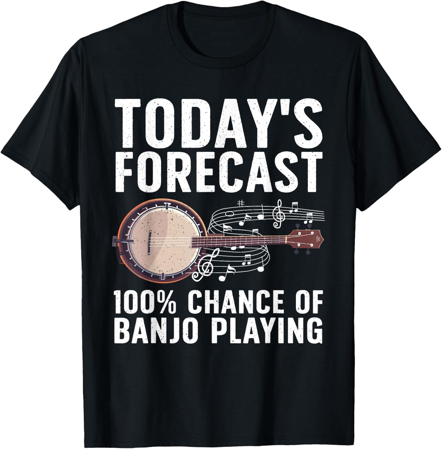 Funny Banjo Art Women Bluegrass Instrument Player T-Shirt - T-Shirt | Black