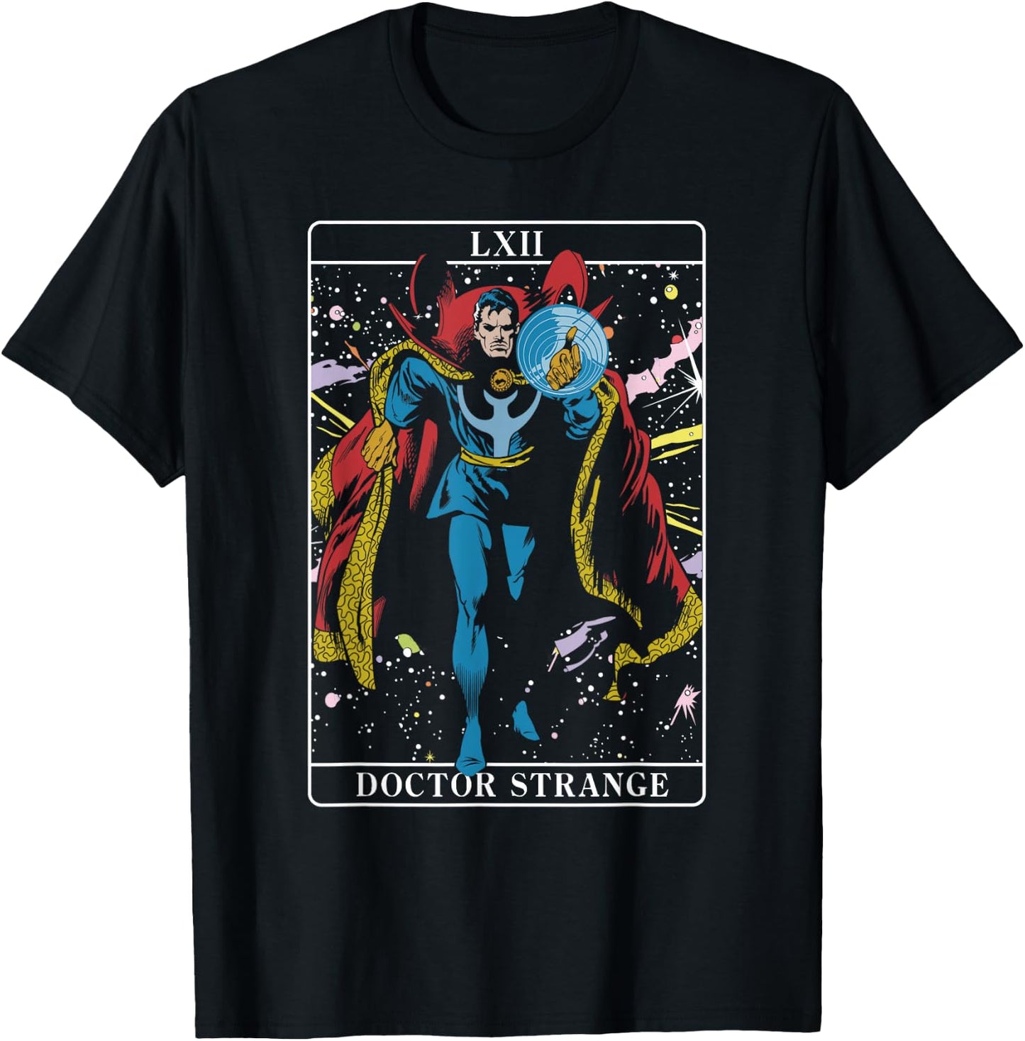 Marvel Halloween Doctor Strange Tarot Card Classic Comic T-Shirt - T-Shirt | Black