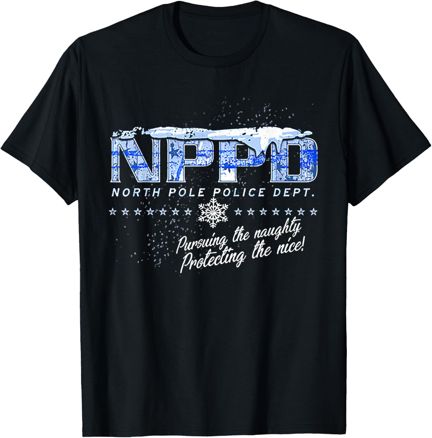 NPPD North Pole Police Department T-Shirt - T-Shirt | Black