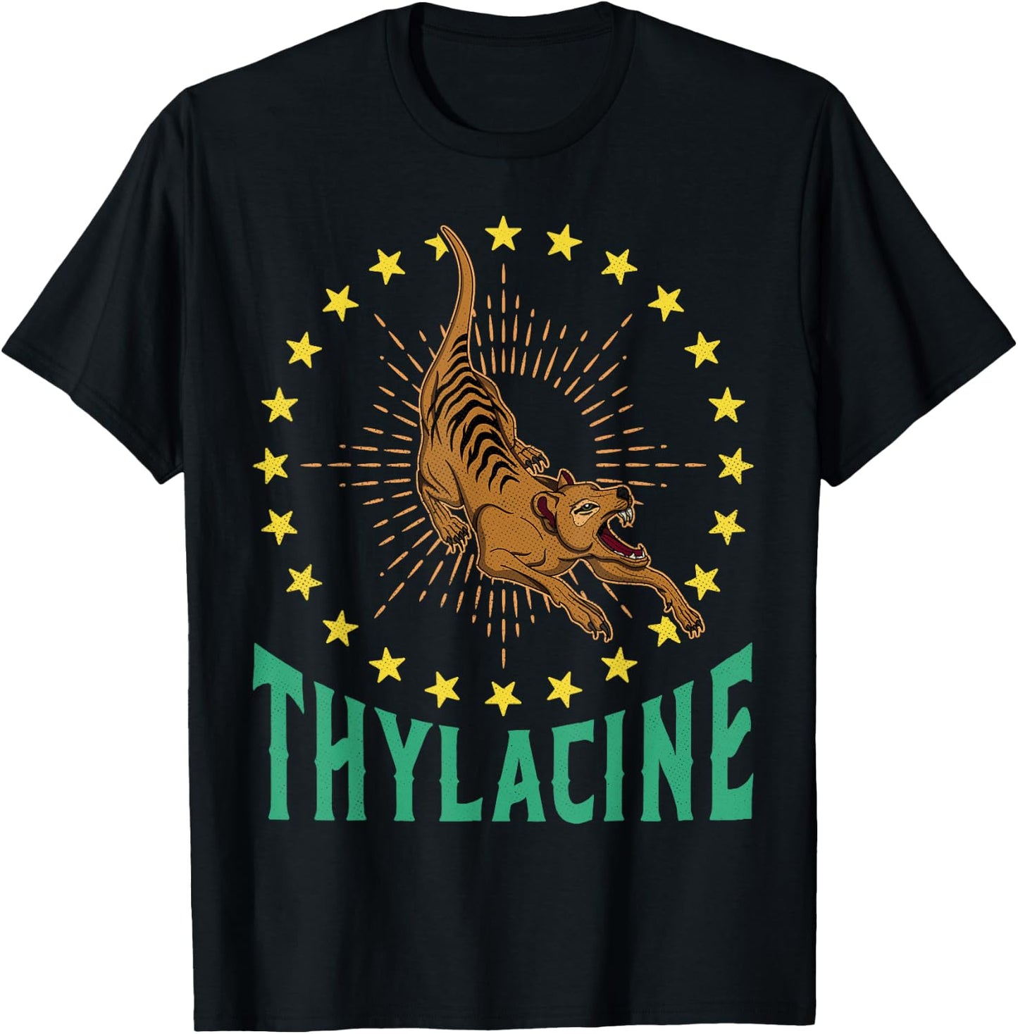 Thylacine Tasmanian biologist national cynocephalus Tasmania T-Shirt - T-Shirt | Black
