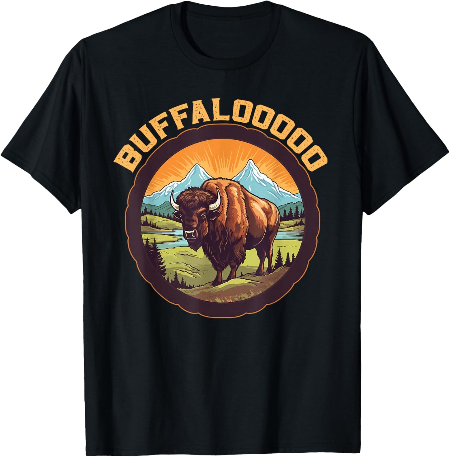 Lucky Buffalo Casino Slot Machine BUFFALOOOOO Gambling T-Shirt - T-Shirt | Black