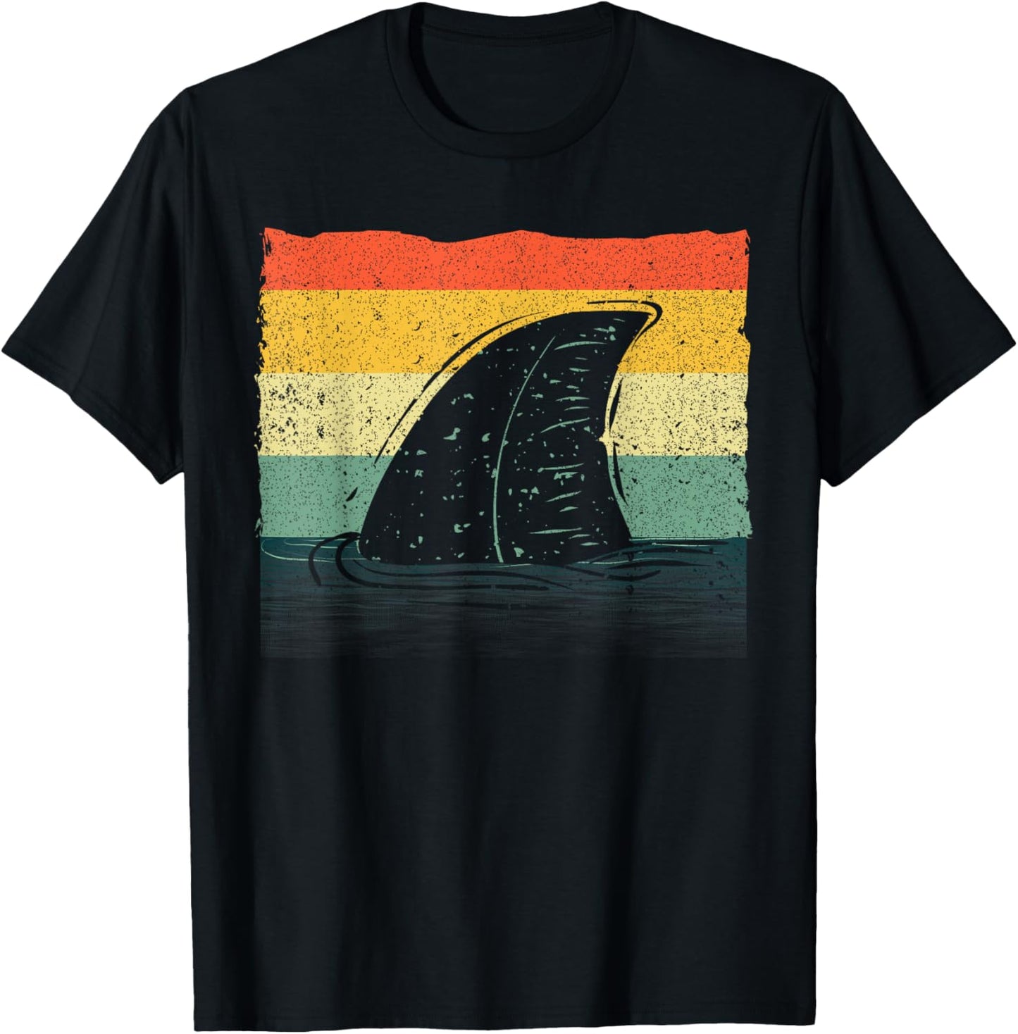 Cool Shark Fin Women Shark Ocean Sharks Summer T-Shirt - T-Shirt | Black