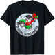 Funny Golfing Santa Claus - Christmas Golfer Golf Cart T-Shirt - T-Shirt | Black