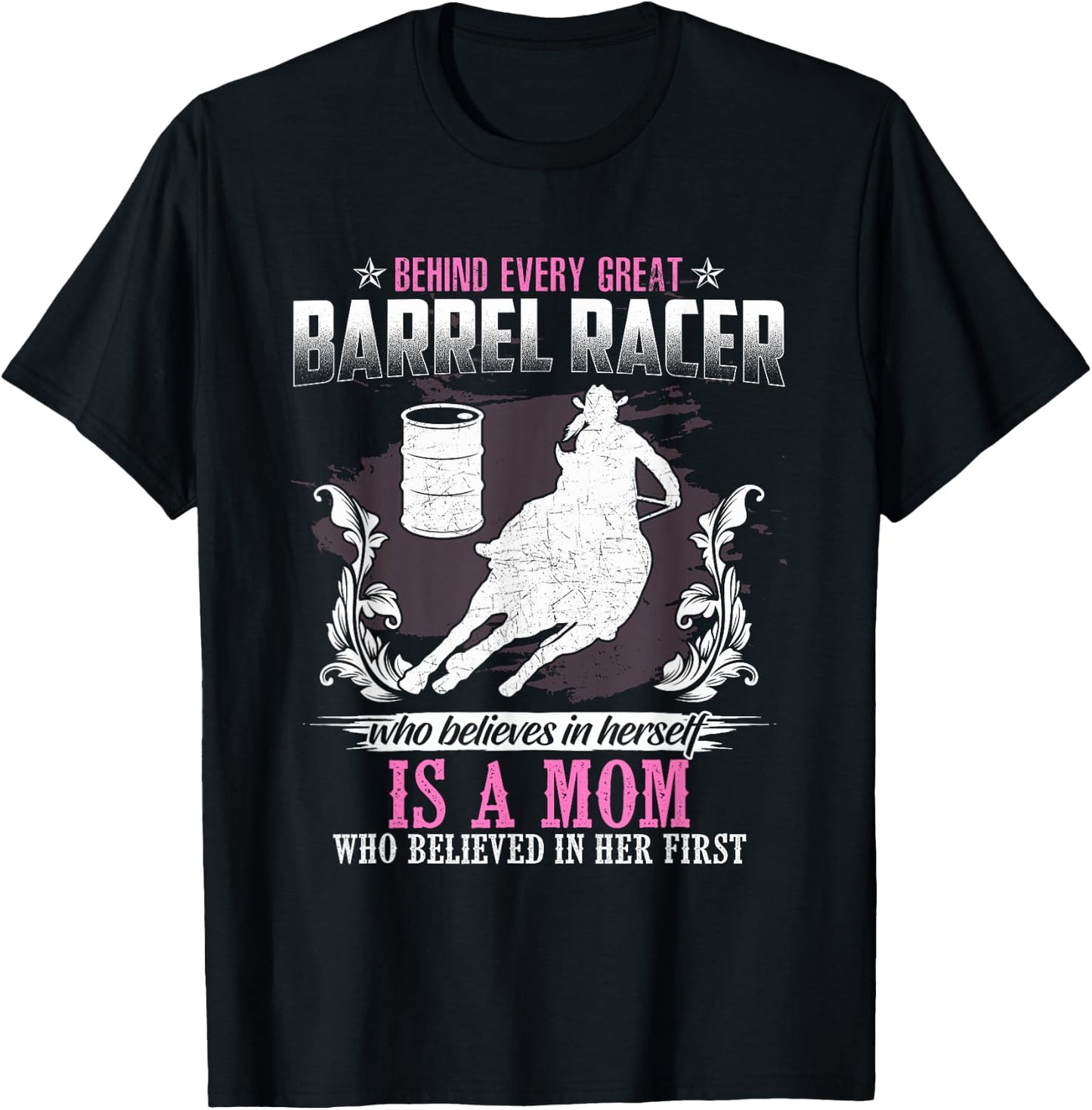 Barrel Racing Shirt Women Girls Horse Barrel Racing T-Shirt - T-Shirt | Black