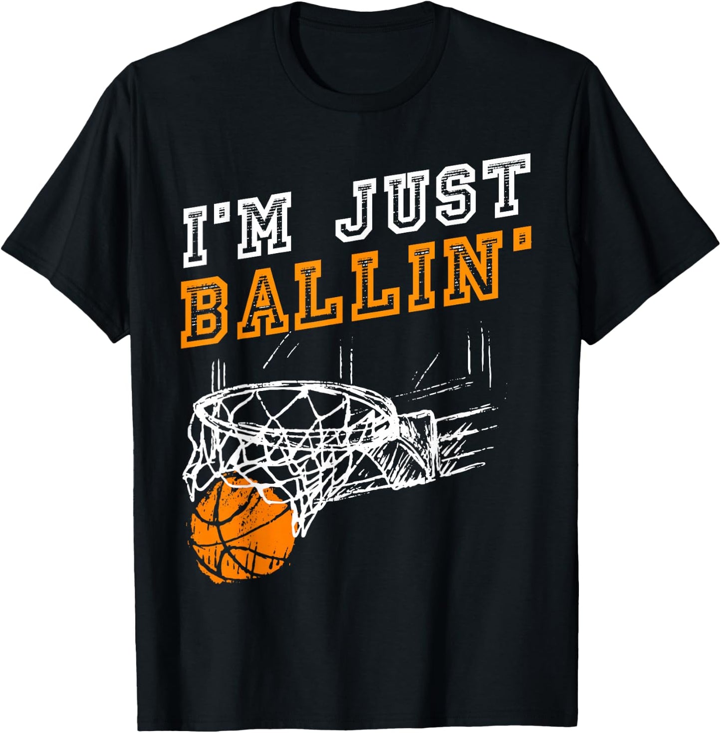 Basketball Gift Coach Player Boys Girls Men Youth Baller Small T-Shirt - T-Shirt | Black