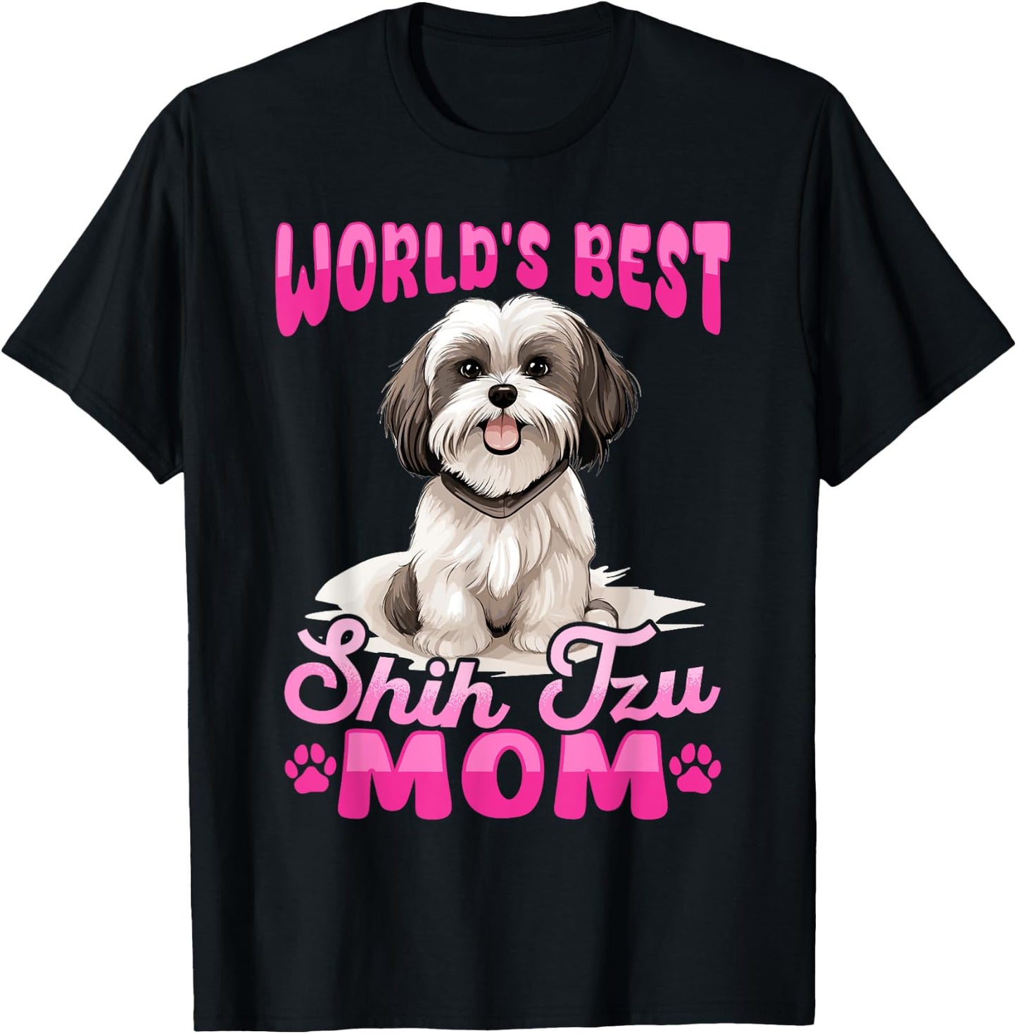 Shih Tzu Hsi Shih dog Pet Dog Breed Best Shih Tzu Mom Women Kids T-Shirt - T-Shirt | Black