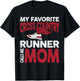 My Favorite Cross Country Runner Calls Me Mom Family T-Shirt - T-Shirt | Black
