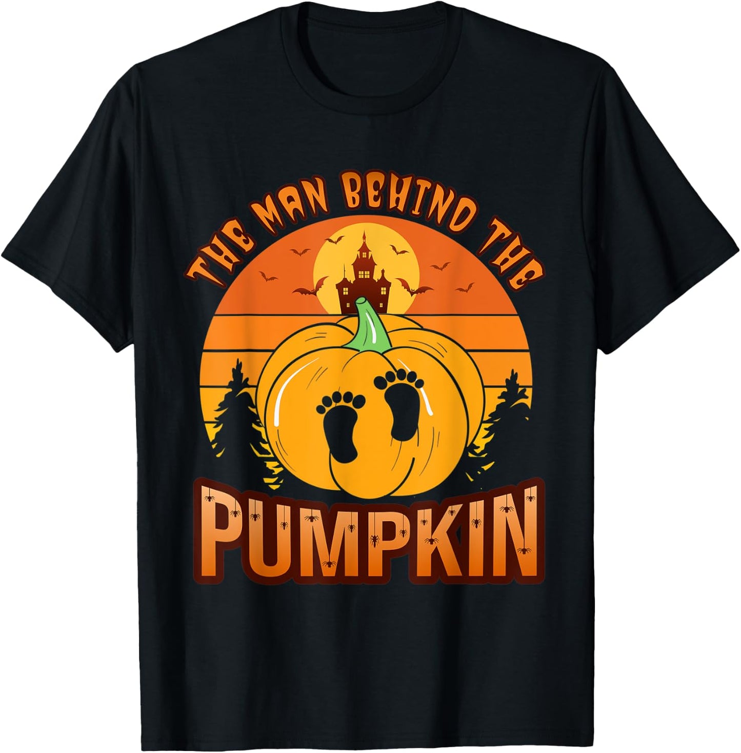 Halloween Pregnancy Expecting Pumpkin Costume T-Shirt - T-Shirt | Black