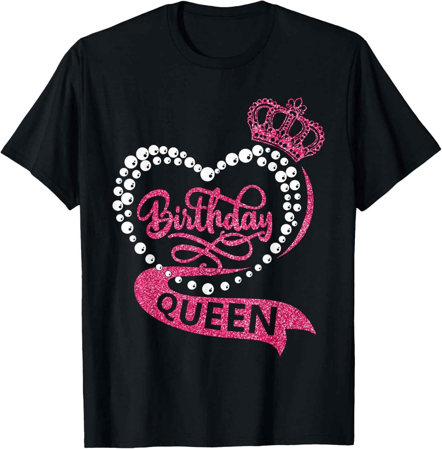 Birthday Queen Squad It's My Birthday Girls Women Matching T-Shirt - T-Shirt | Black