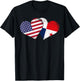 Vintage Panama - American Flag Heart For Panamanian T-Shirt - T-Shirt | Black