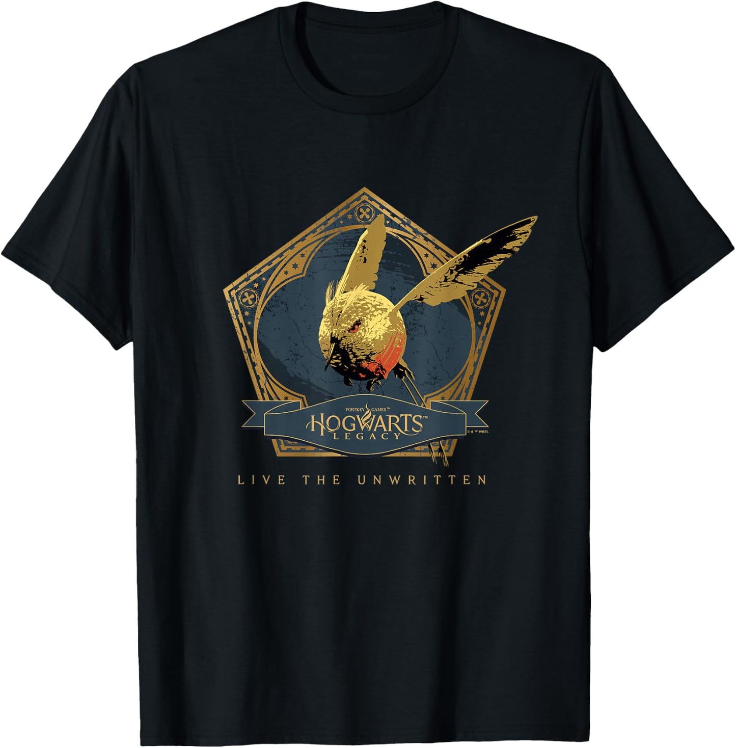 Harry Potter Hogwarts Legacy Golden Snidget T-Shirt - T-Shirt | Black