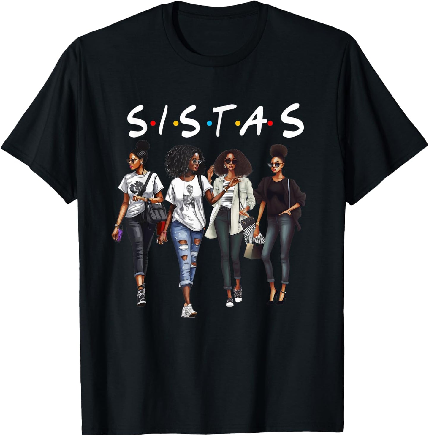 Melanin Queen African American Pride Black Girl Magic Attire T-Shirt - T-Shirt | Black