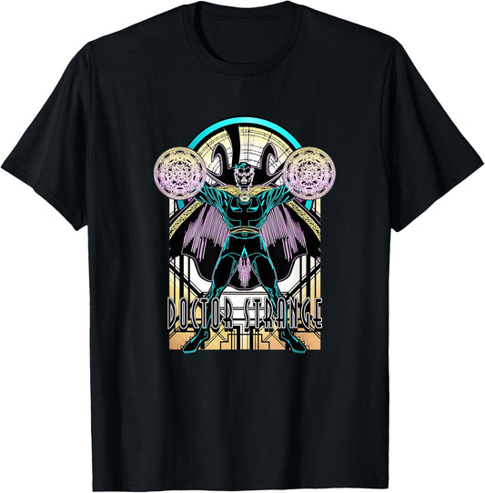 Marvel Comics Retro Classic Doctor Strange Negative Portrait T-Shirt - T-Shirt | Black