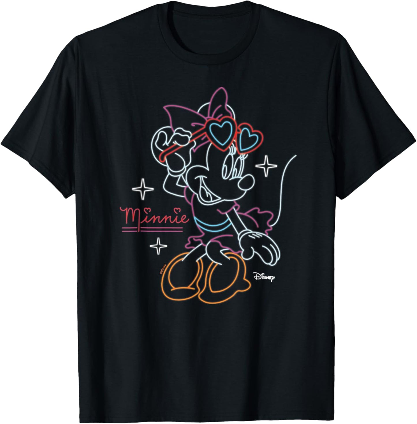 Minnie - Minnie Neon Pose T-Shirt - T-Shirt | Black