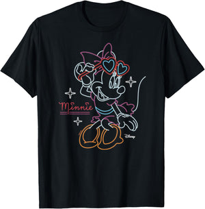 Minnie - Minnie Neon Pose T-Shirt - T-Shirt | Black