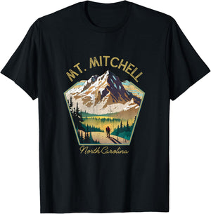 Mt. Mitchell Retro Clothing - Mt. Mitchell Souvenir T-Shirt - T-Shirt | Black