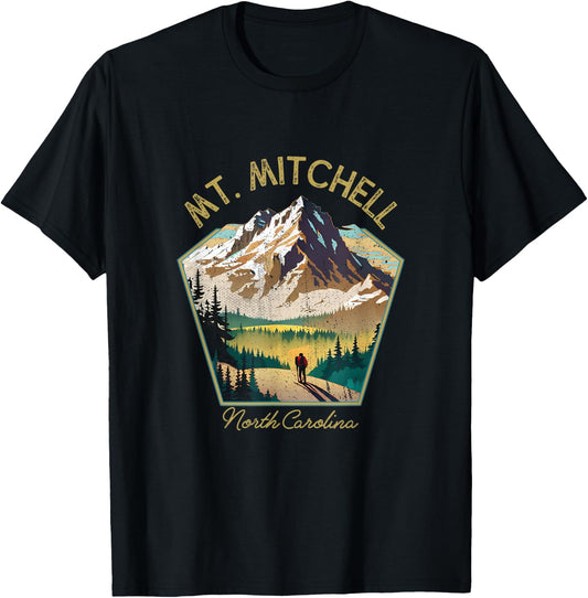 Mt. Mitchell Retro Clothing - Mt. Mitchell Souvenir T-Shirt - T-Shirt | Black