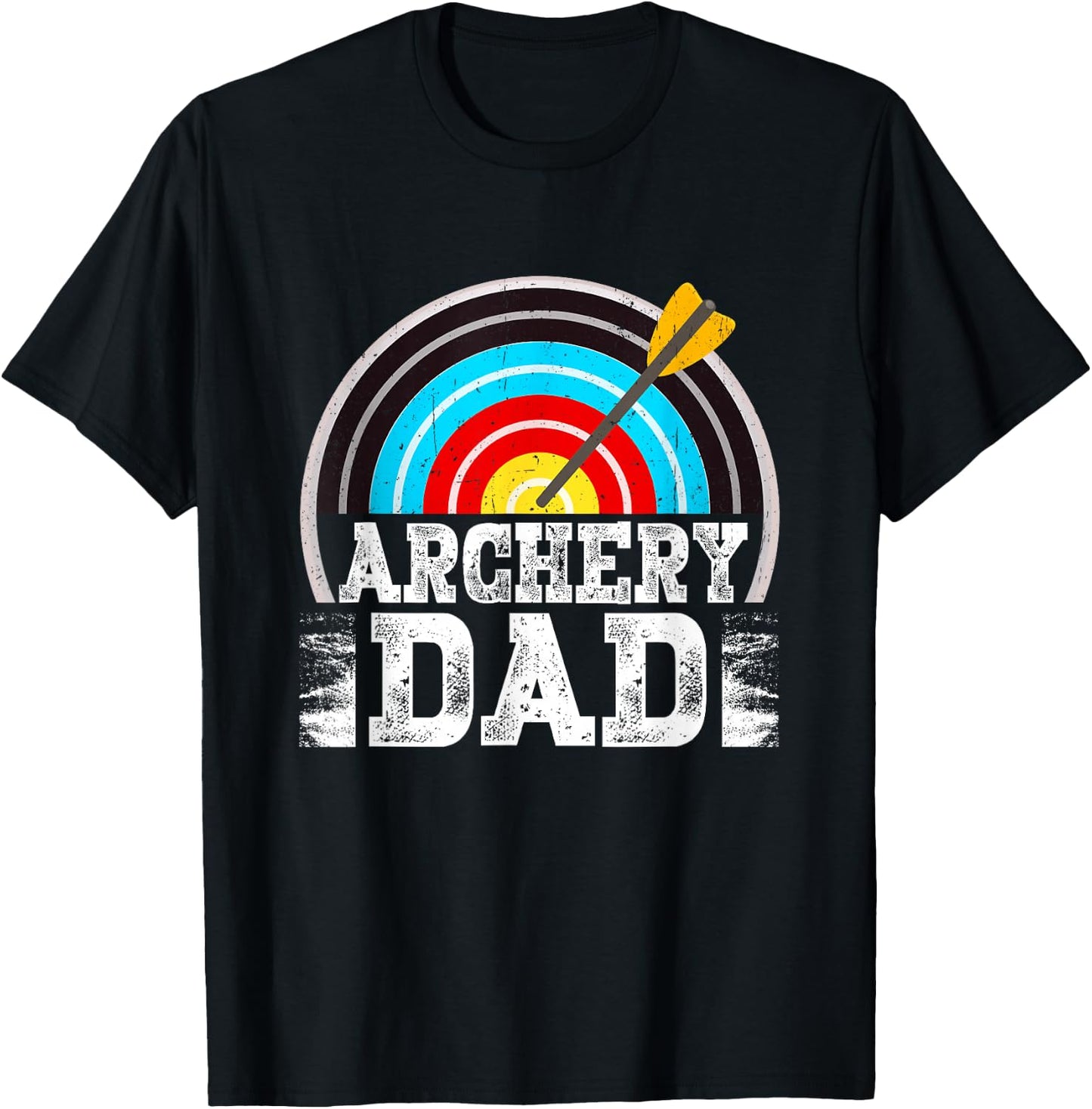 Matching Family Archery Dad Arrow Target Team Photo T-Shirt - T-Shirt | Black
