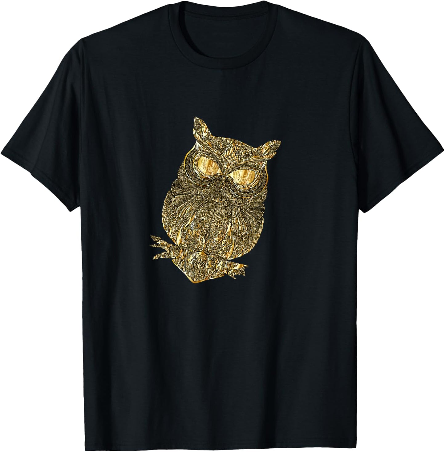 Golden owl T-Shirt - T-Shirt | Black