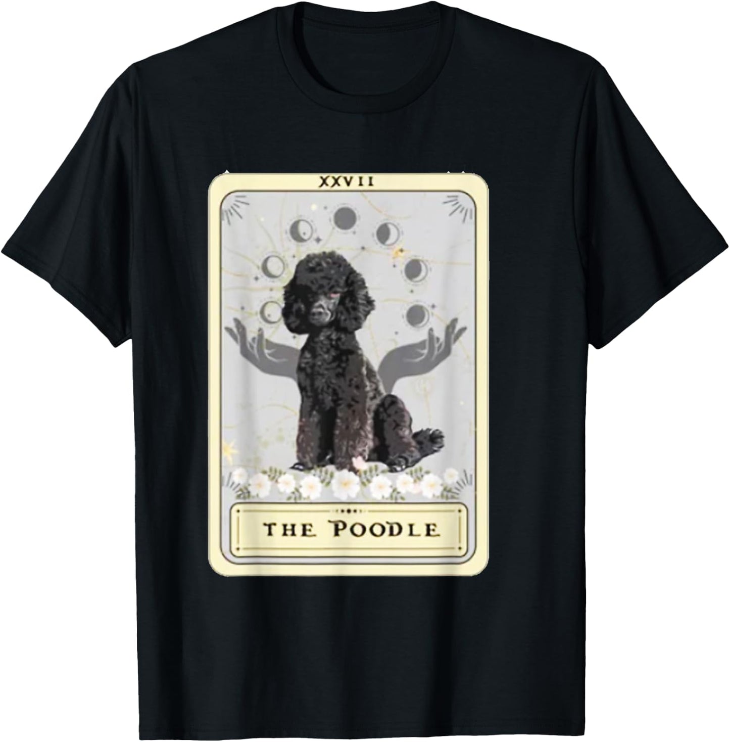 Poodle Tarot Card T-Shirt - T-Shirt | Black