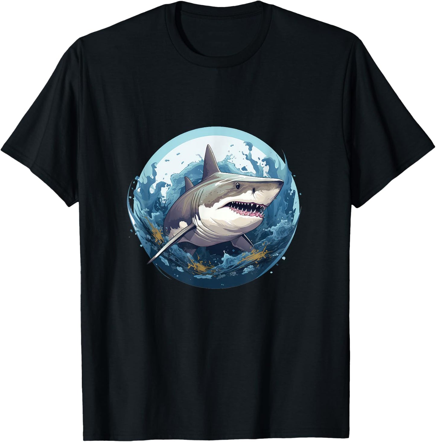 Vintage Shark T-Shirt - T-Shirt | Black