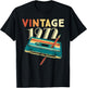 Vintage 1972 Music Cassette 53rd Birthday Gifts 53 Years Old T-Shirt - T-Shirt | Black