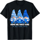 Child Abuse Prevention Awareness Month Blue Ribbon Gnomies T-Shirt - T-Shirt | Black