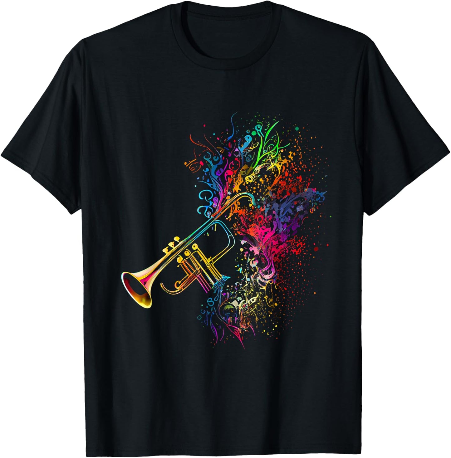 Trumpet Player Musician Gifts & Designs Men's Black Trumpet Trumpets T-Shirt - T-Shirt | Black