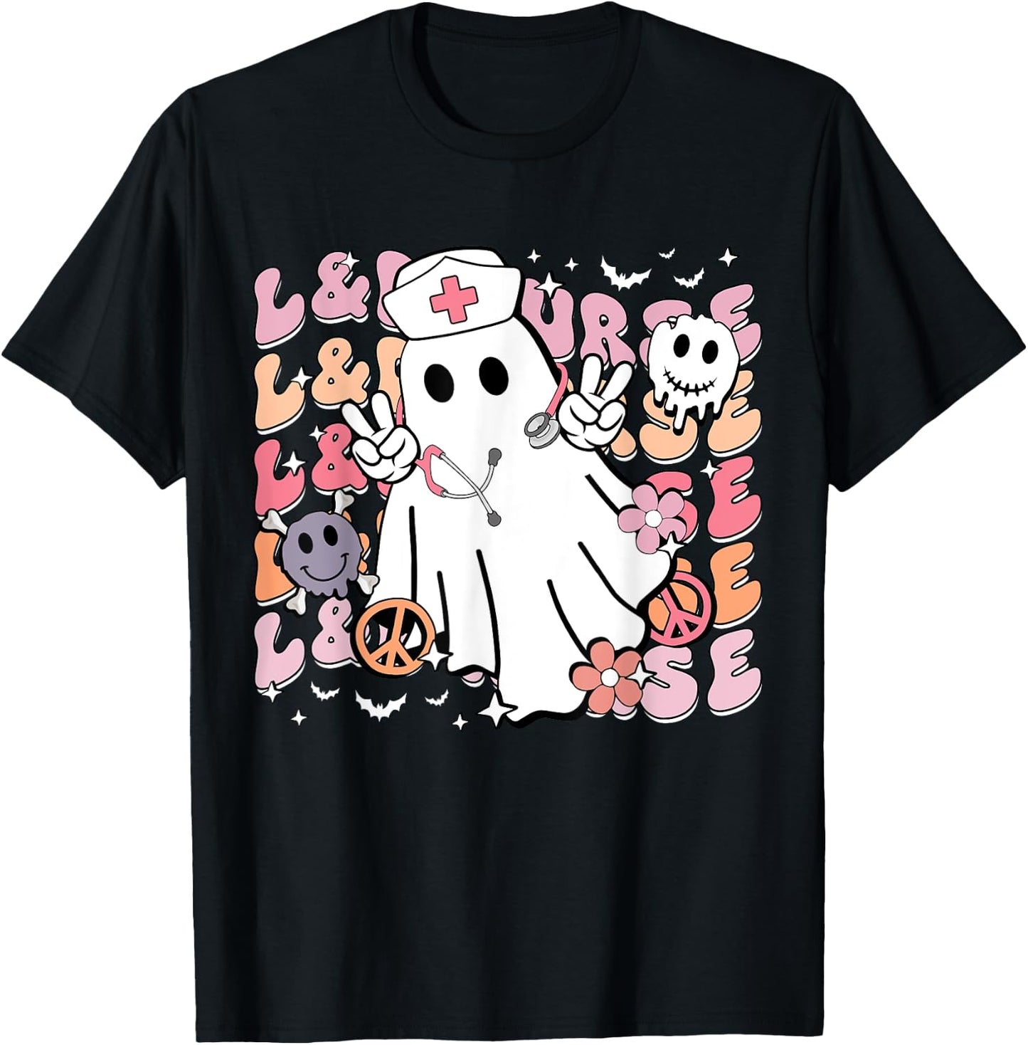 Groovy Labor & Delivery Funny Halloween Costume L&D Nurse T-Shirt - T-Shirt | Black