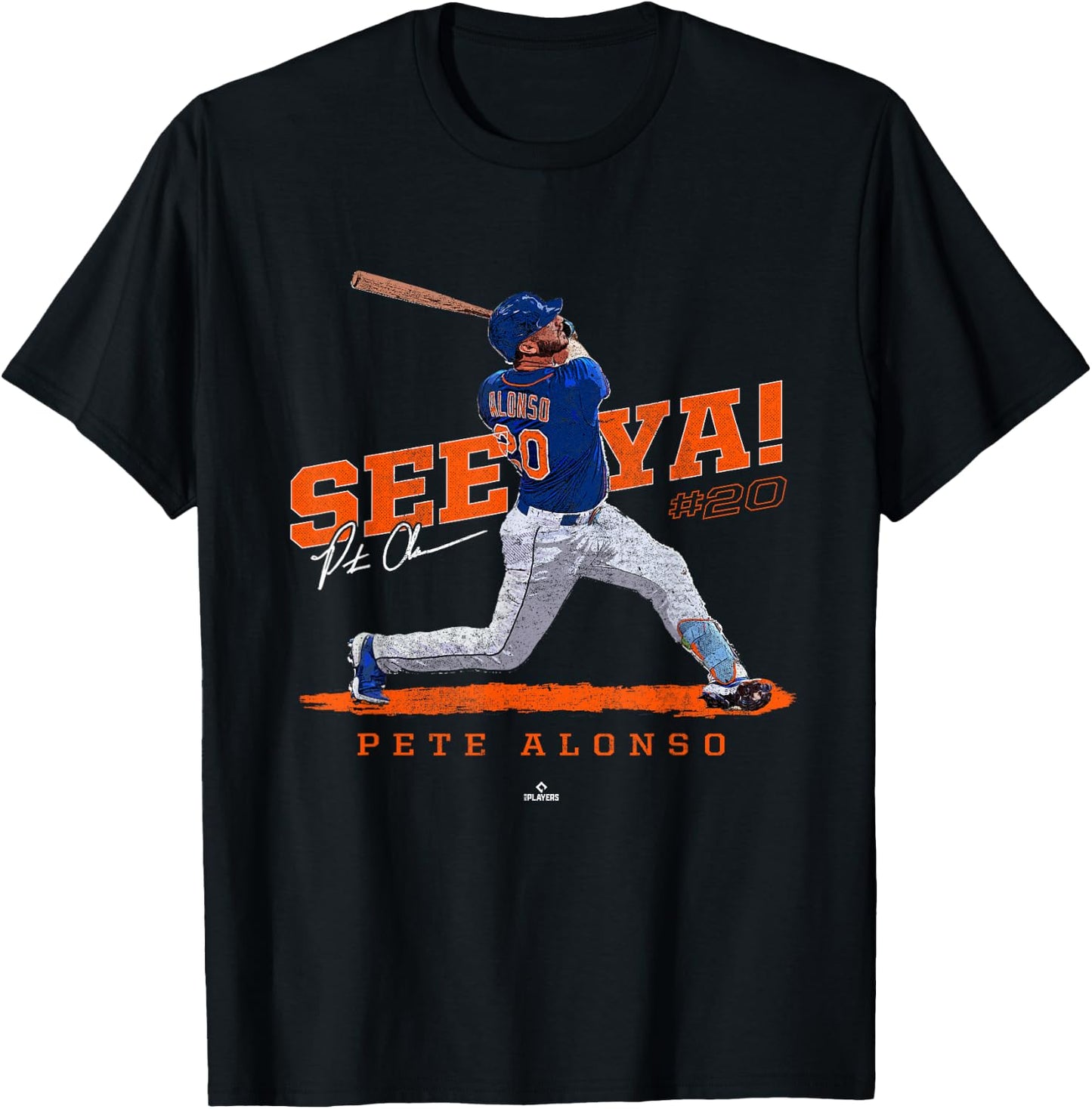 See Ya! Pete Alonso New York MLBPA T-Shirt - T-Shirt | Black