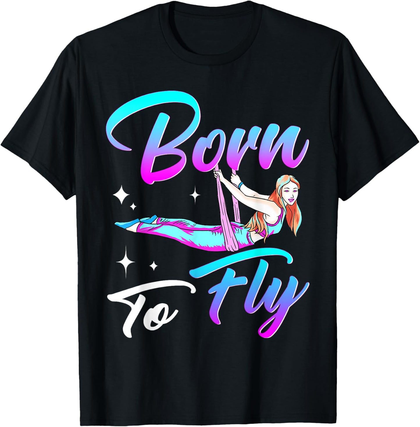 Aerial Silks Girls Aerial Arts Aerial Yoga Aerialist Acrobat T-Shirt - T-Shirt | Black