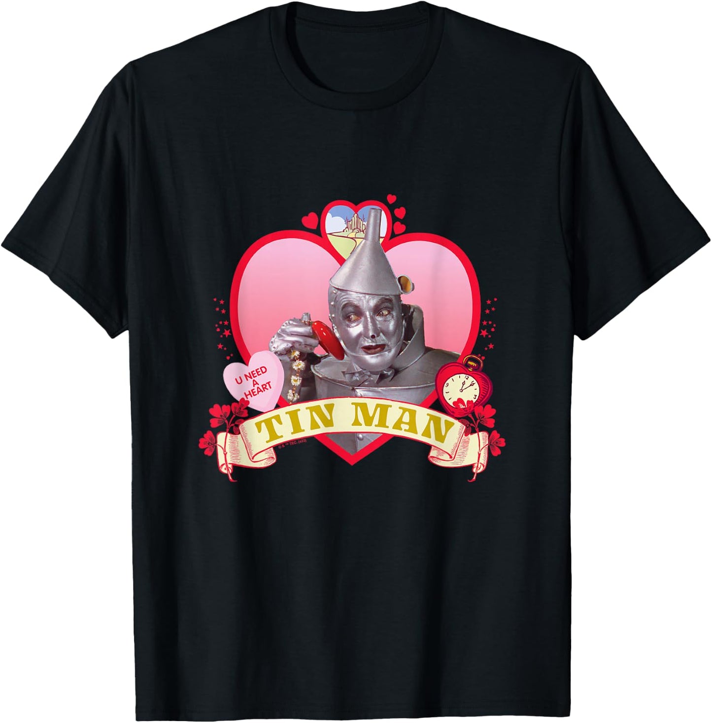 The Wizard of Oz - Heart Tin Man T-Shirt - T-Shirt | Black