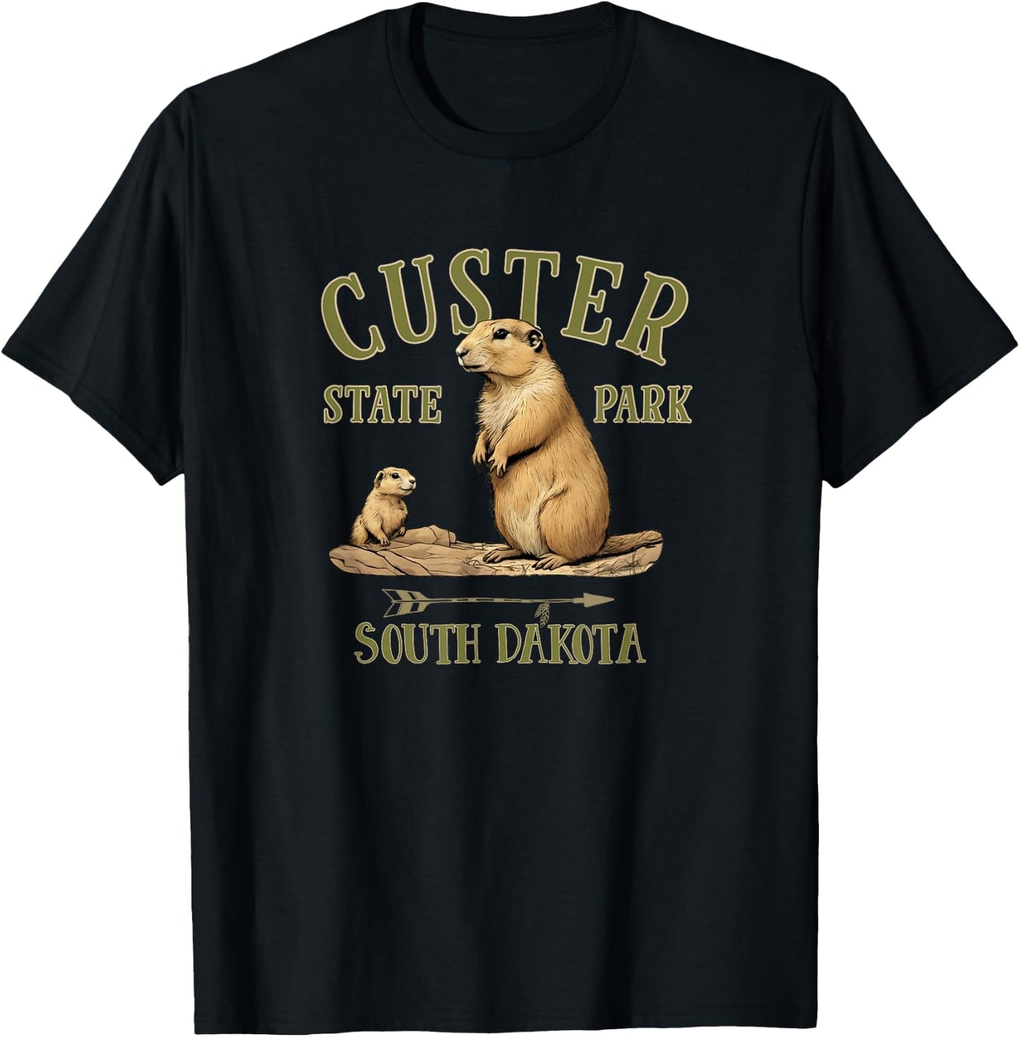 CUSTER STATE PARK SOUTH DAKOTA Prairie Dogs T-Shirt - T-Shirt | Black