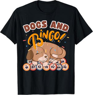 Bingo and Dog - Bingo Player Gambling - Bingo Women T-Shirt - T-Shirt | Black