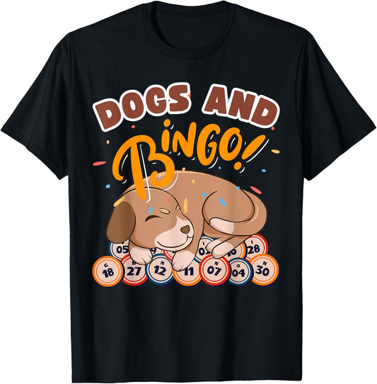 Bingo and Dog - Bingo Player Gambling - Bingo Women T-Shirt - T-Shirt | Black