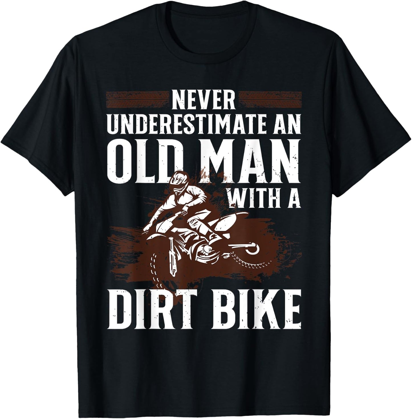 Funny Dirt Bike Art For Dirtbike Lover Men Grandpa Motorbike T-Shirt - T-Shirt | Black