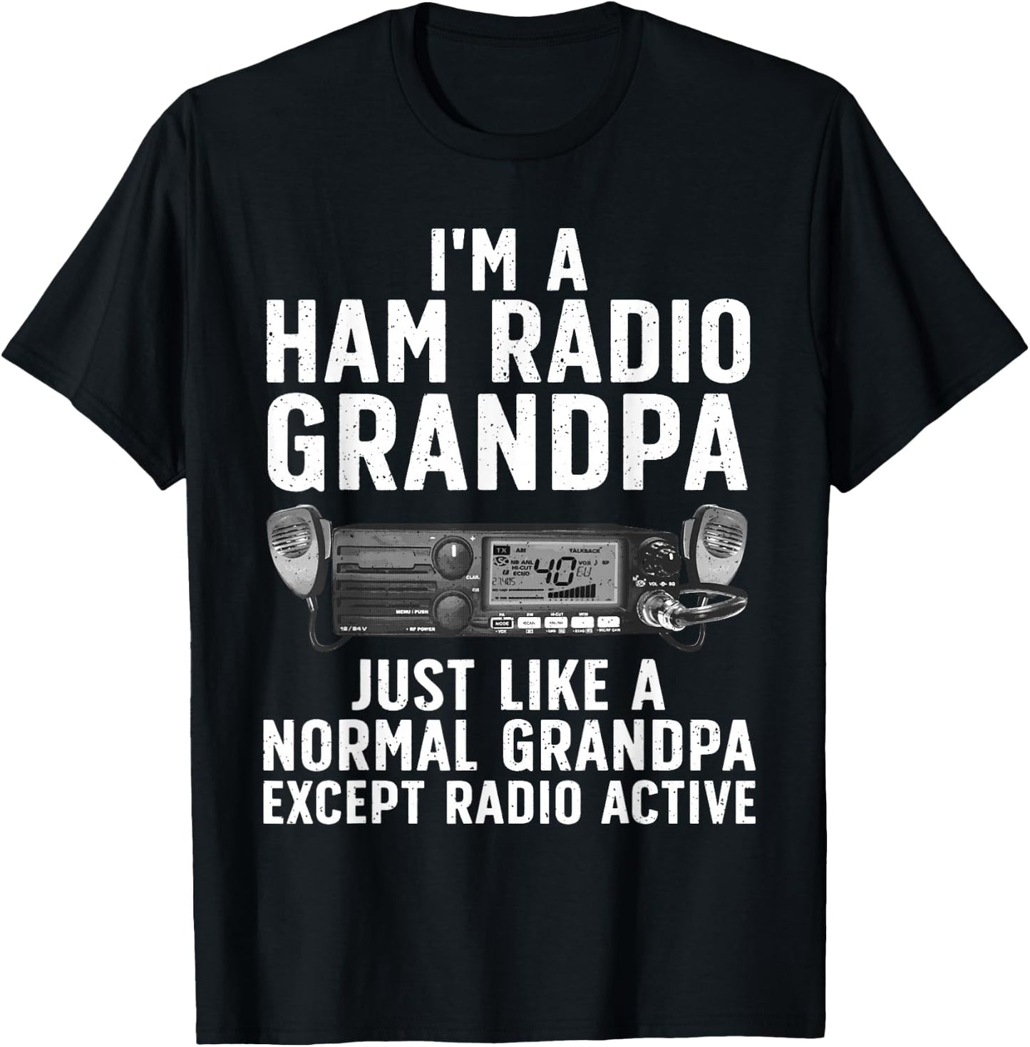 Funny Ham Radio Art for Grandpa Ham Operator Amateur Radio T-Shirt - T-Shirt | Black
